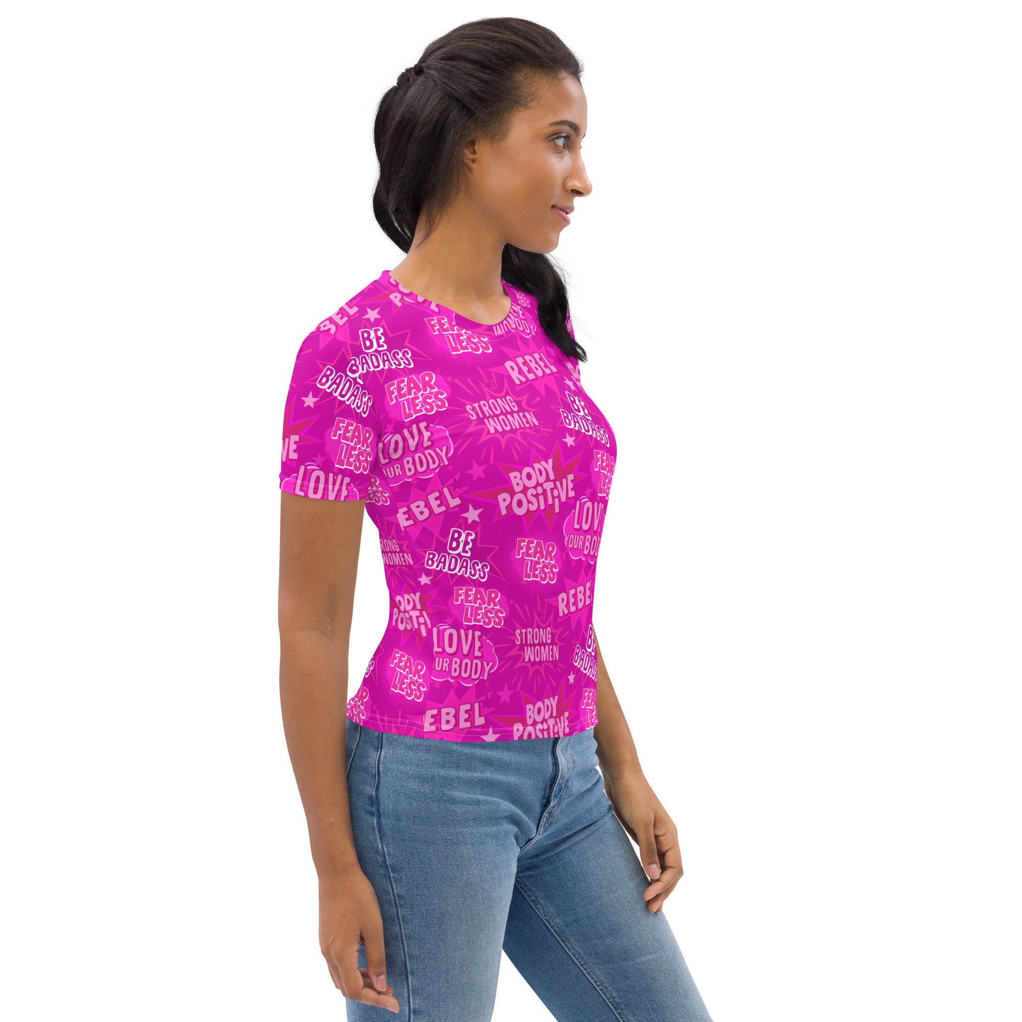 Empower Graphic Tee in Hot Pink